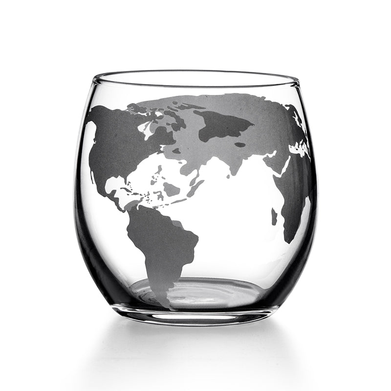 The globe decanter set (SKU 391) presented as a unique gift idea.